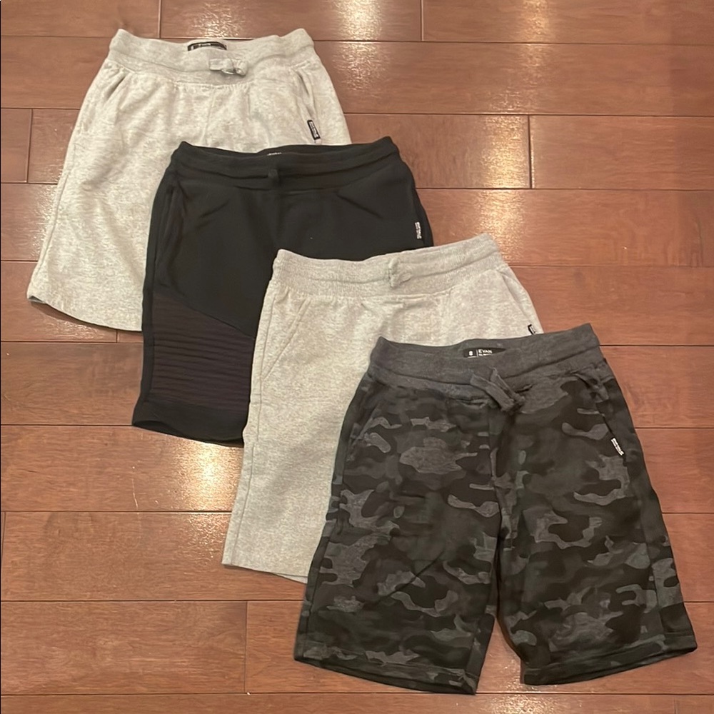 Boy’s Casual Shorts Set - Black, Gray, Camouflage